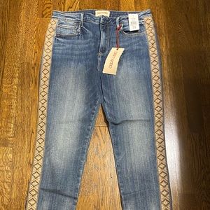 Driftwood embroidered jeans
